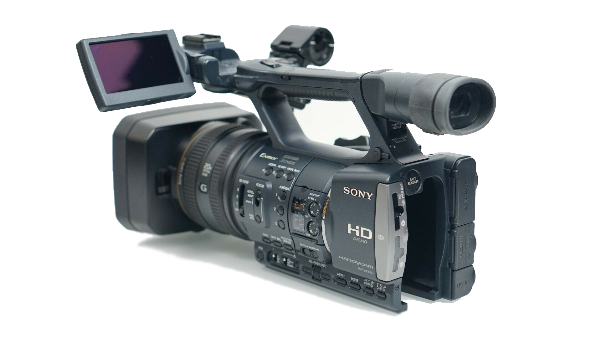Hire Sony HDR-AX2000 professional TV camera in Cardiff, Newport, Swansea, Carmarthenshire, Pembrokeshire & South West Wales