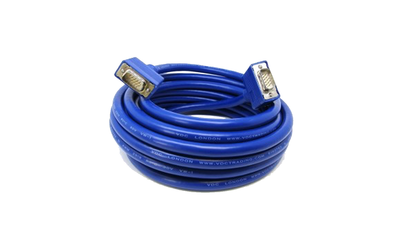 Hire VGA cable, VDC blue in Cardiff, Newport, Swansea, Carmarthenshire, Pembrokeshire & South West Wales