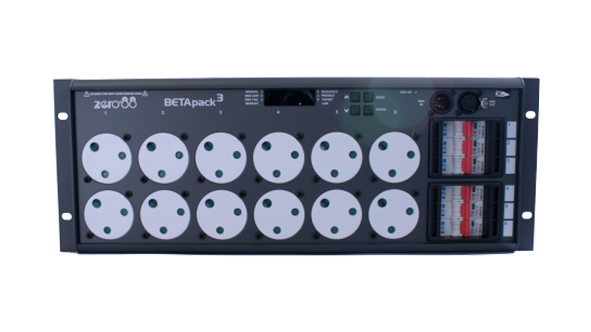 Hire Zero88 BetaPack3 DMX lighting dimmer in Cardiff, Newport, Swansea, Carmarthenshire, Pembrokeshire & South West Wales