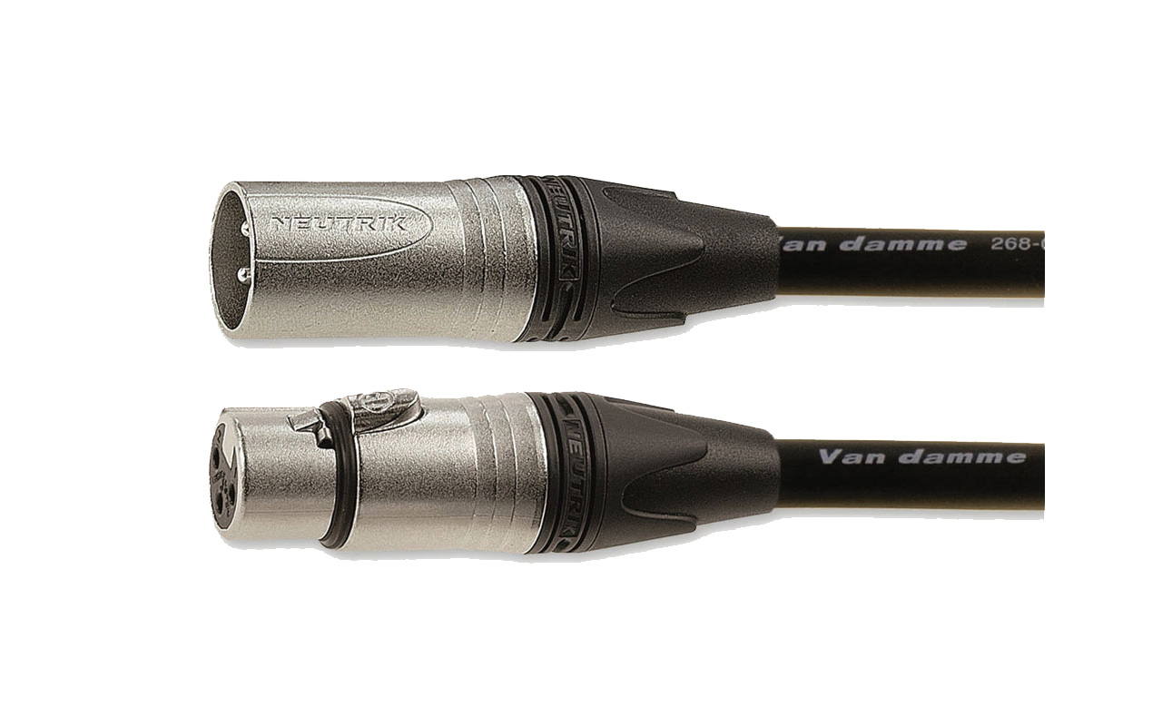 Hire Van Damme Neutrik XLR microphone cables in Cardiff, Newport, Swansea, Carmarthenshire, Pembrokeshire & South West Wales