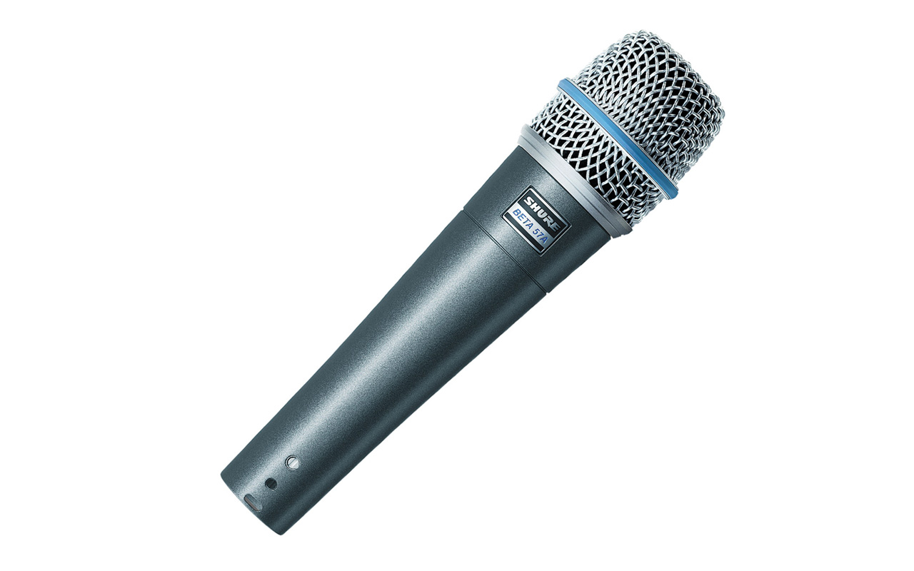 Hire Shure Beta 57A instrument microphone in Cardiff, Newport, Swansea, Carmarthenshire, Pembrokeshire & South West Wales